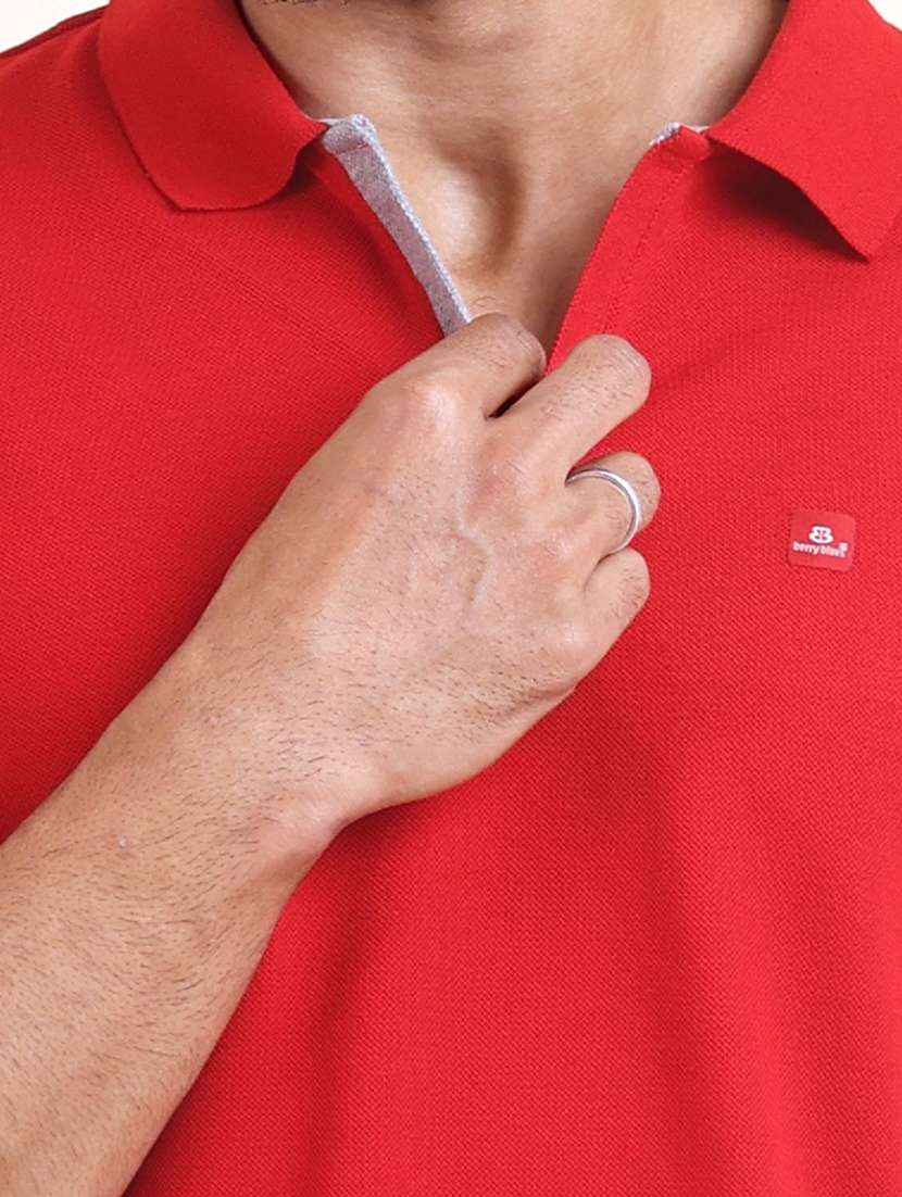 men solid short sleeve polo t-shirt - 22357025 -  Standard Image - 5