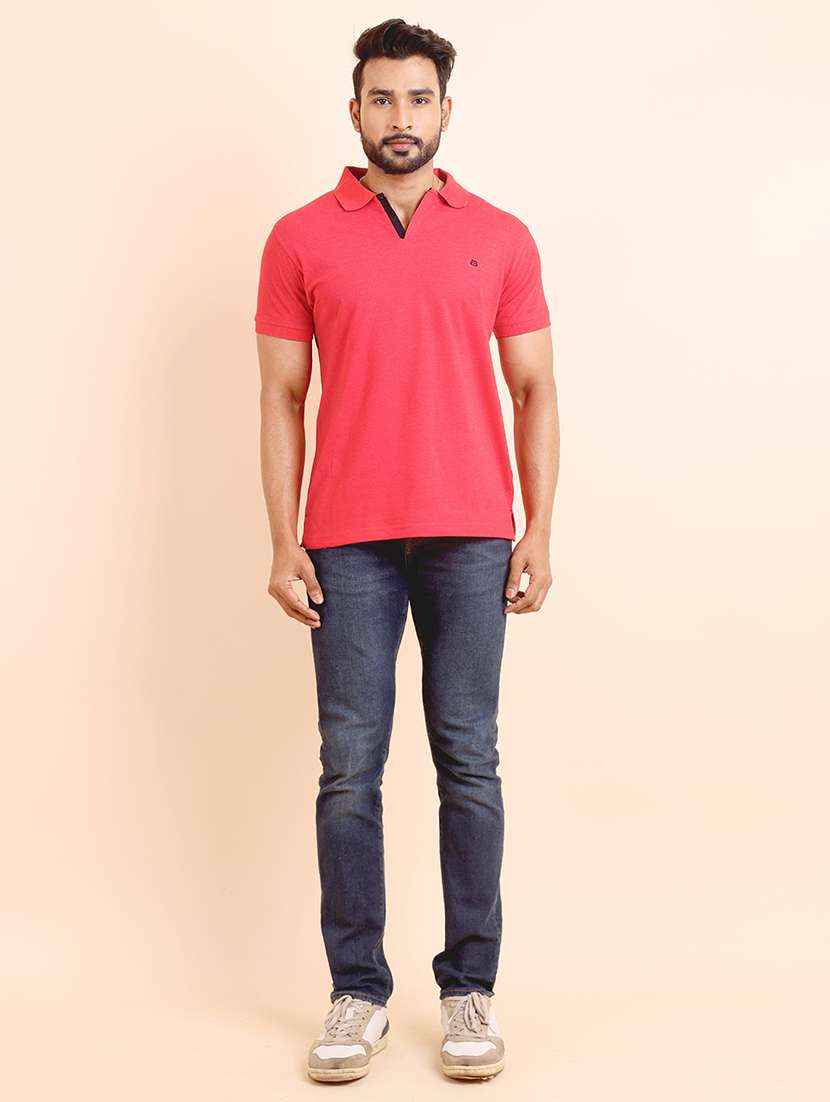 men solid short sleeve polo t-shirt - 22357026 -  Standard Image - 5
