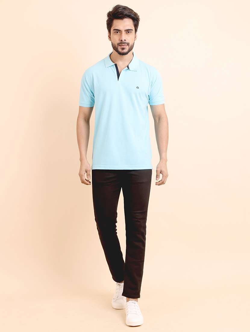 men solid short sleeve polo t-shirt - 22357027 -  Standard Image - 5