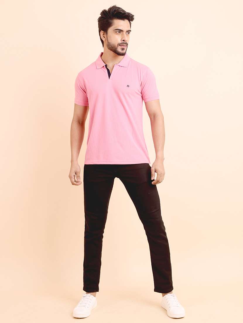 men solid short sleeve polo t-shirt - 22357028 -  Standard Image - 5