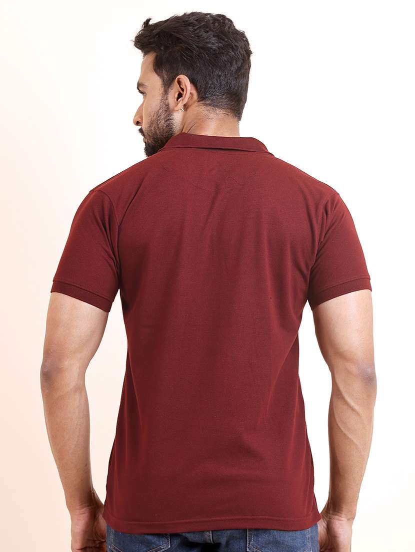 men solid short sleeve polo t-shirt - 22357029 -  Standard Image - 3