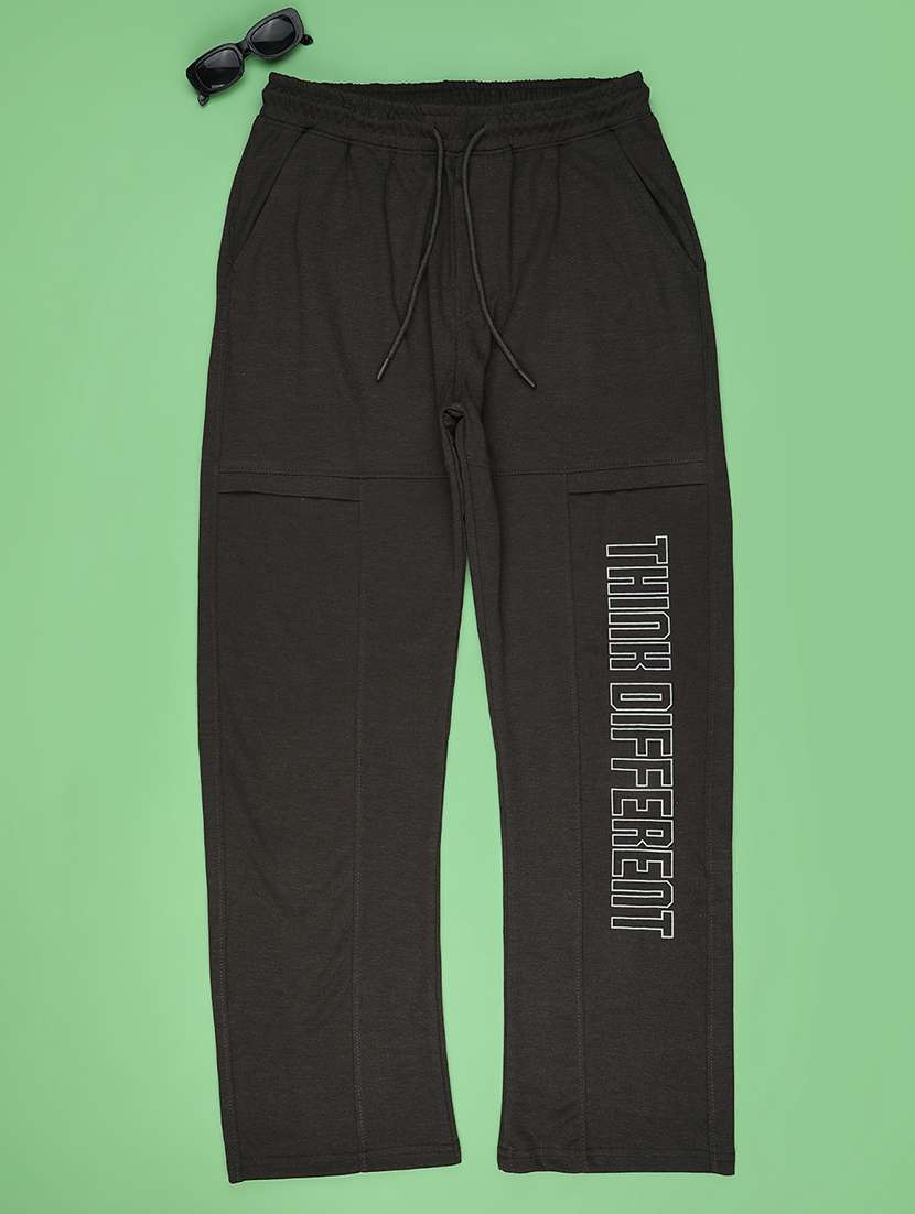 boys printed mid rise track pant