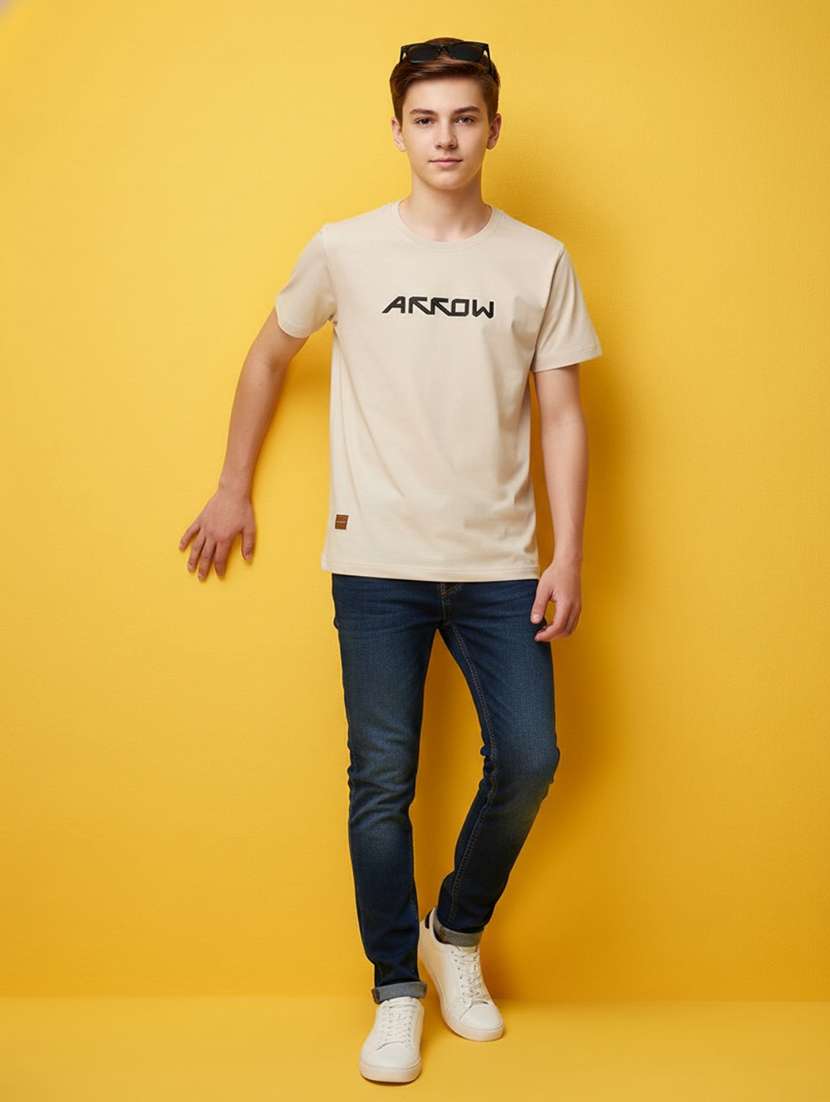 beige cotton blend tshirt