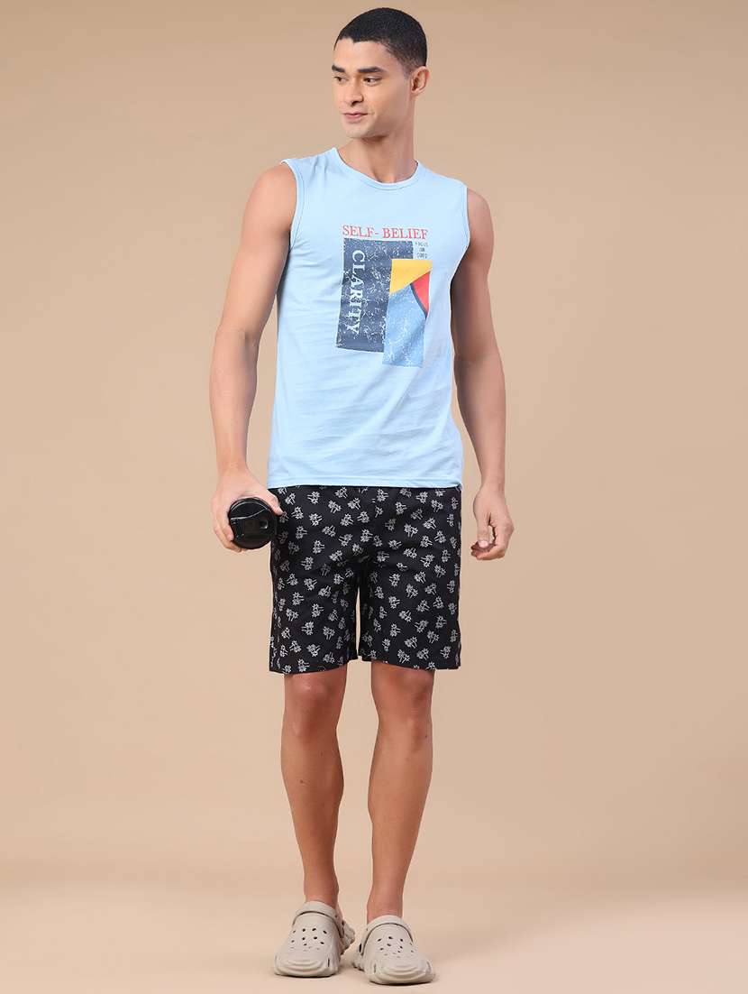men printed sleeveless vest - 22357098 -  Standard Image - 5