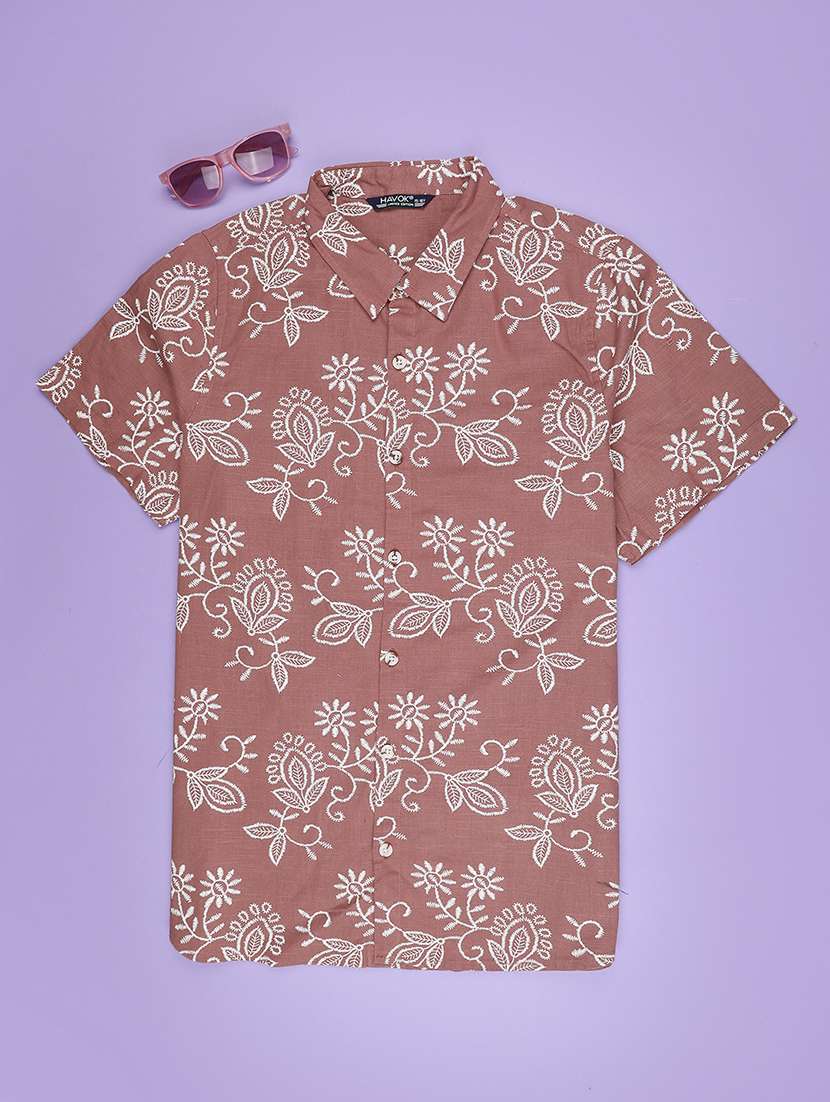 rust cotton shirt