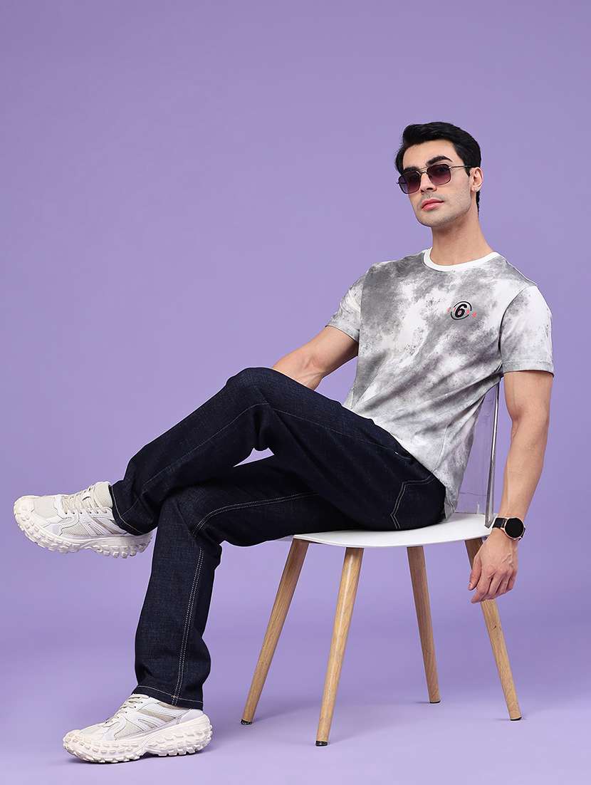 Men Plain Mid Rise Full Length Straight Jeans - 22357180 -  Standard Image - 5