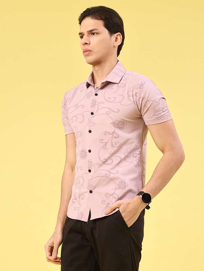 men printed collared short sleeve shirt - 22357195 -  Standard Image - 3