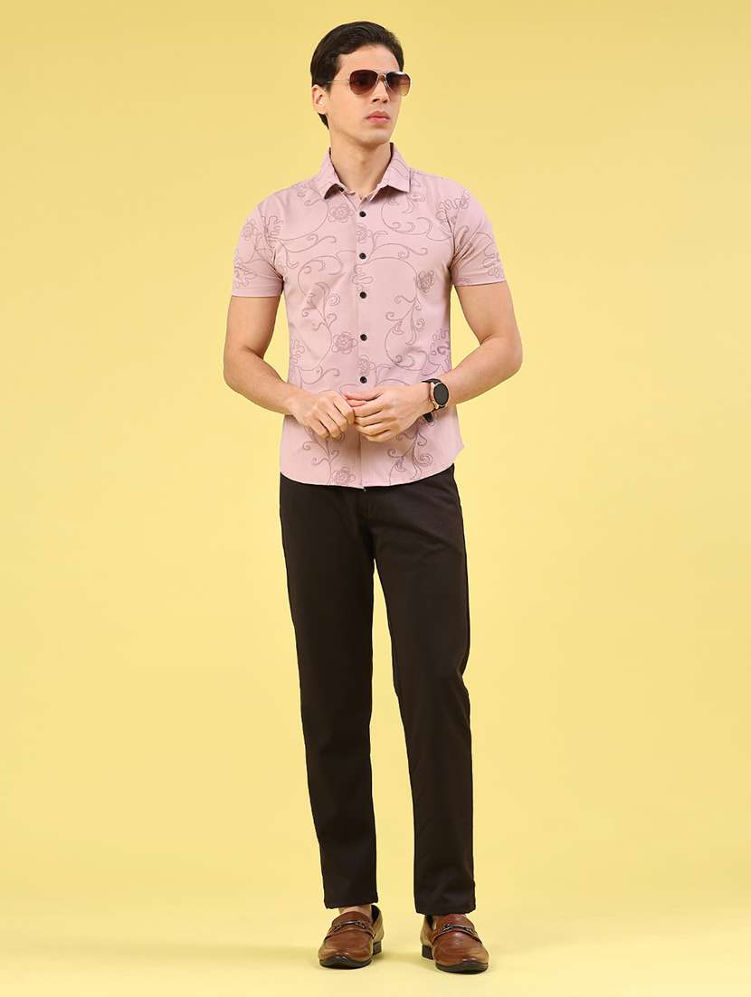 men printed collared short sleeve shirt - 22357195 -  Standard Image - 5