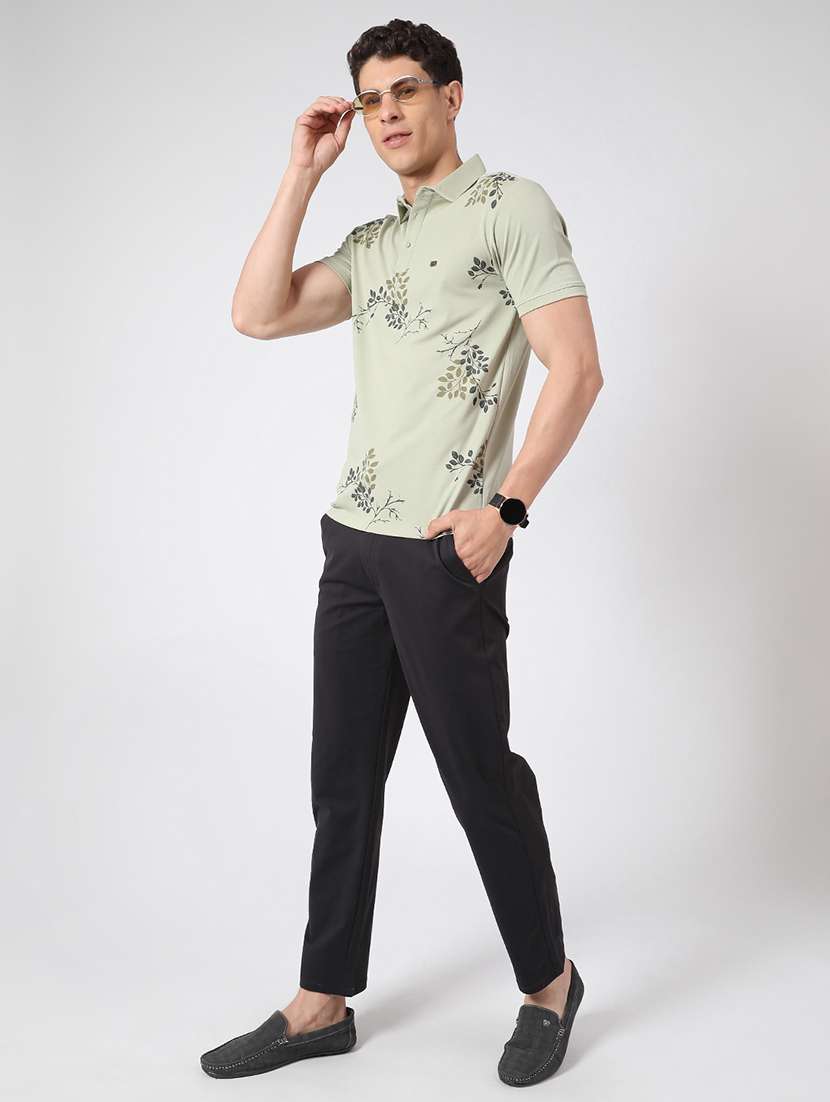 green cotton blend plain tshirt - 22357259 -  Standard Image - 3