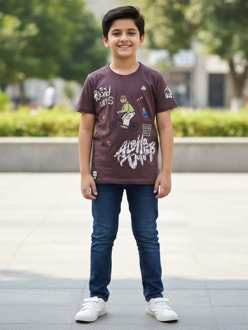 boys printed short sleeves regular t-shirt