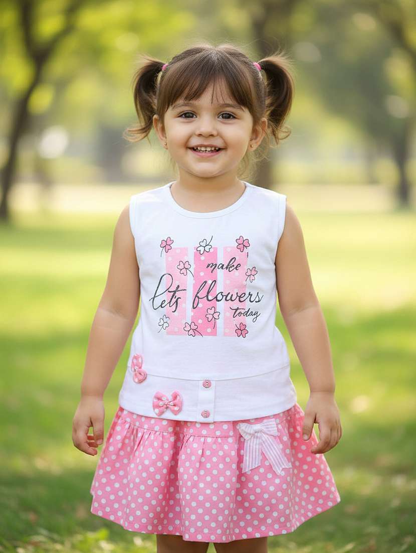 pink cotton twin sets & jump suit