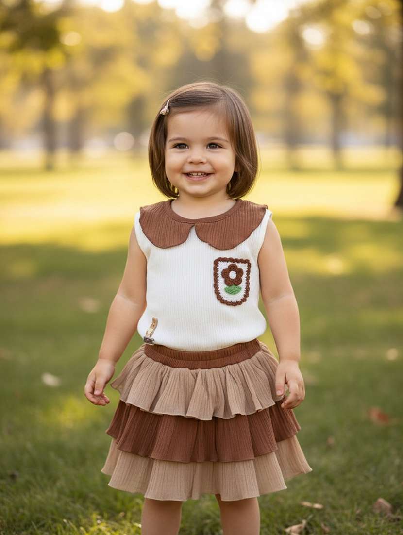 brown cotton twin sets & jump suit