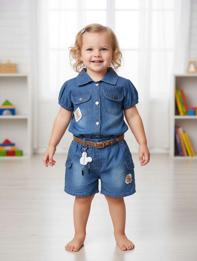 blue denim twin sets & jump suit