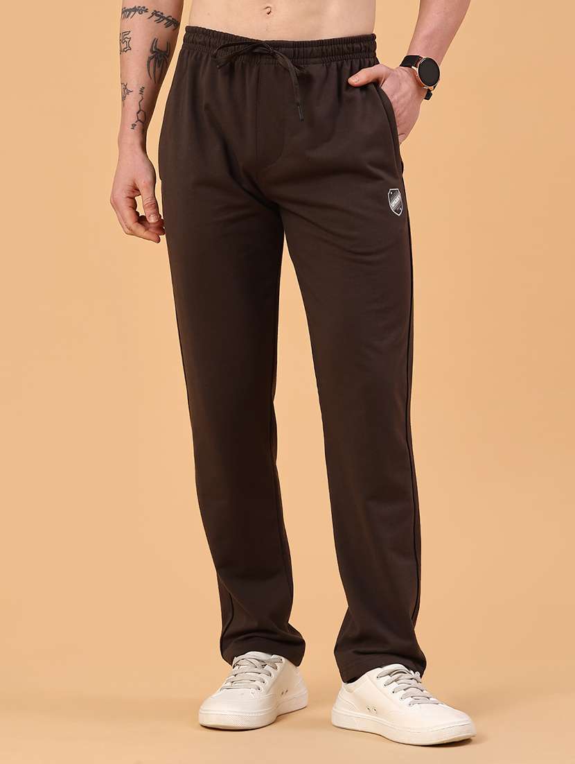 brown cotton  full length track pant