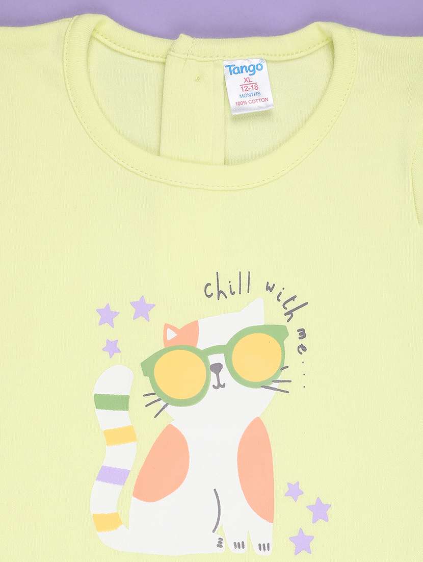 yellow cotton combo infant twin set - 22357382 -  Standard Image - 3