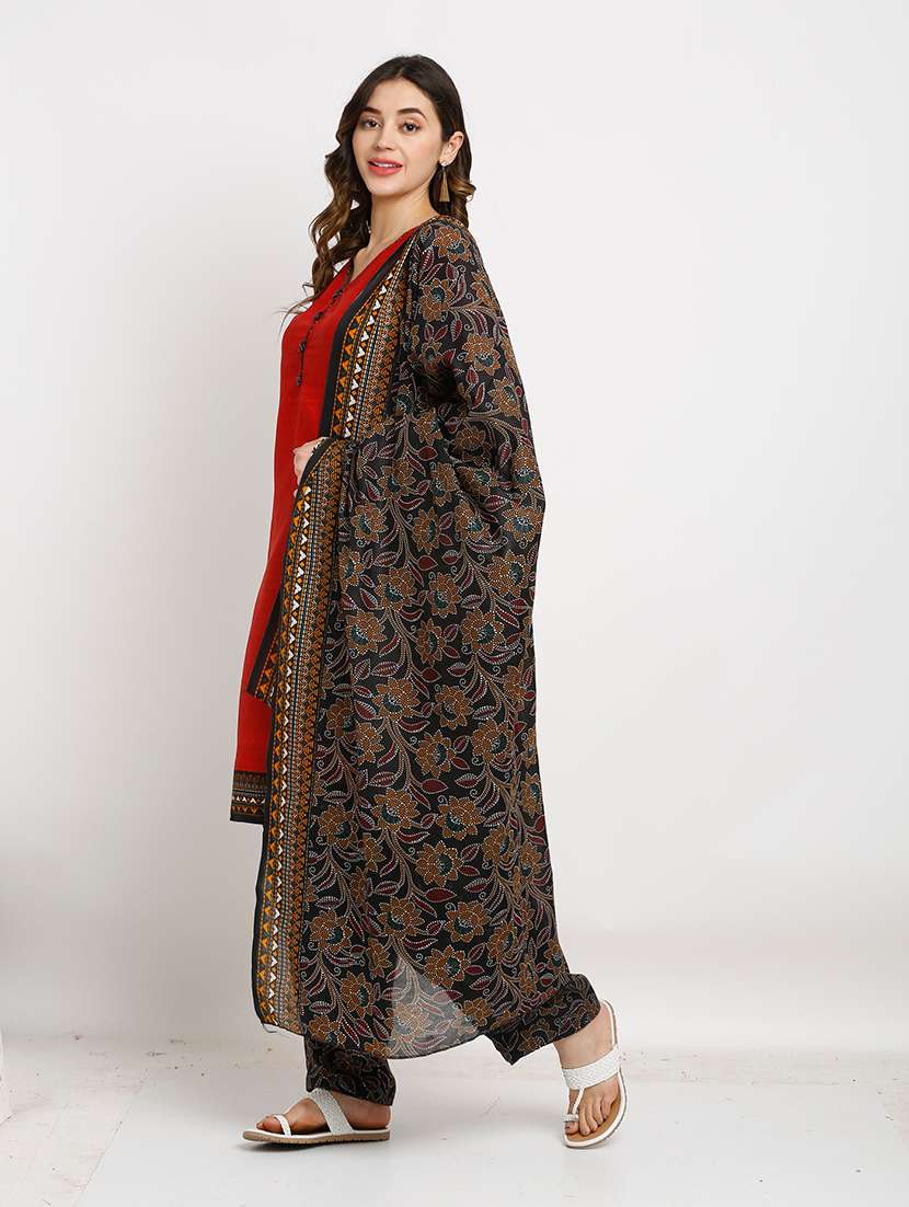 Women Printed Unstitched Suit Set - 22357703 -  Standard Image - 3