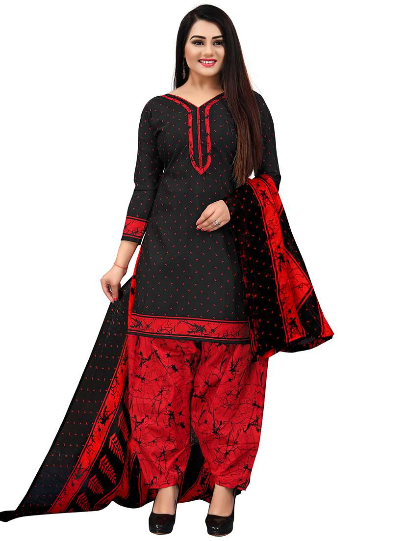 women printed unstitched suit set