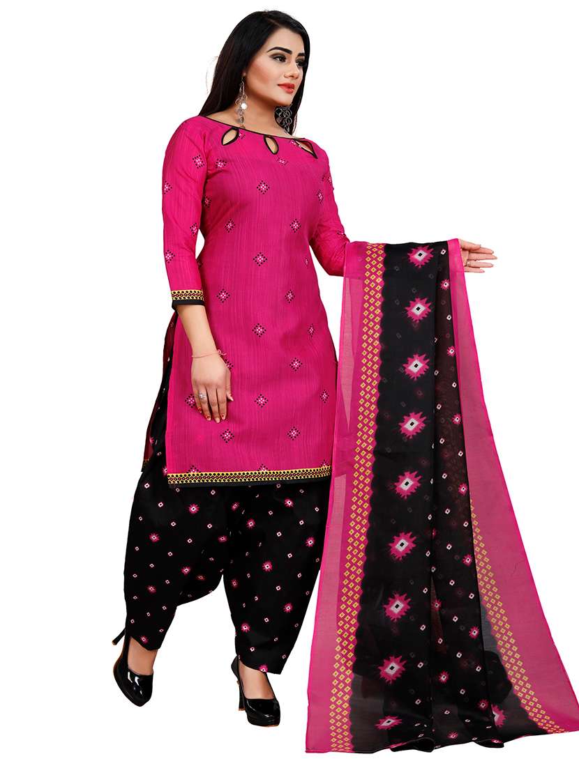 Women Printed Unstitched Suit Set - 22357716 -  Standard Image - 3