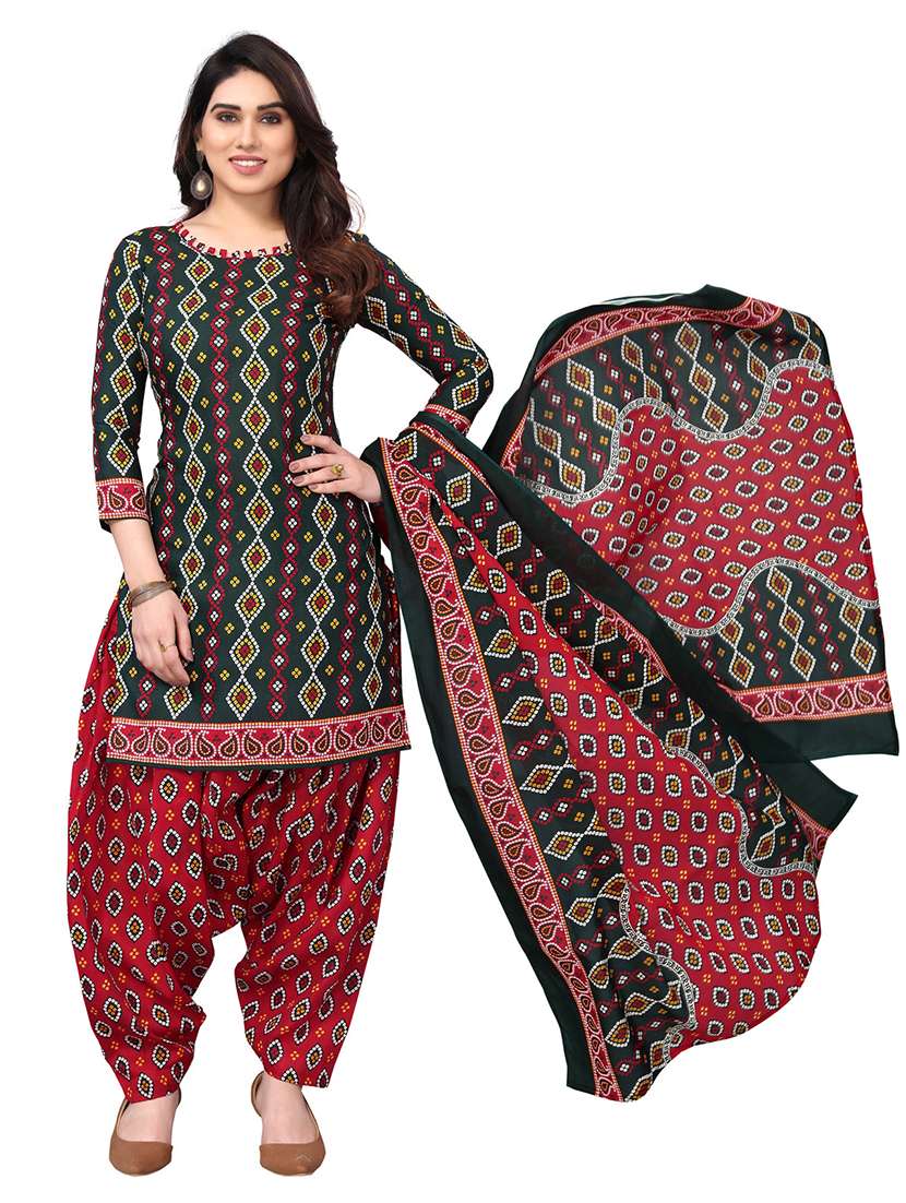 women printed unstitched suit set
