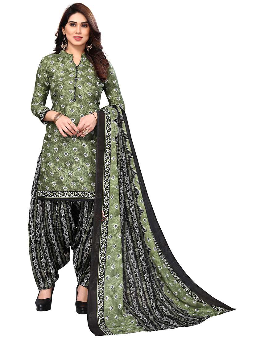 women printed unstitched suit set