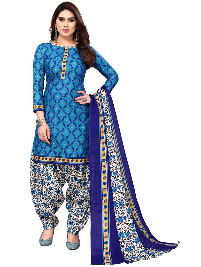 women printed unstitched suit set