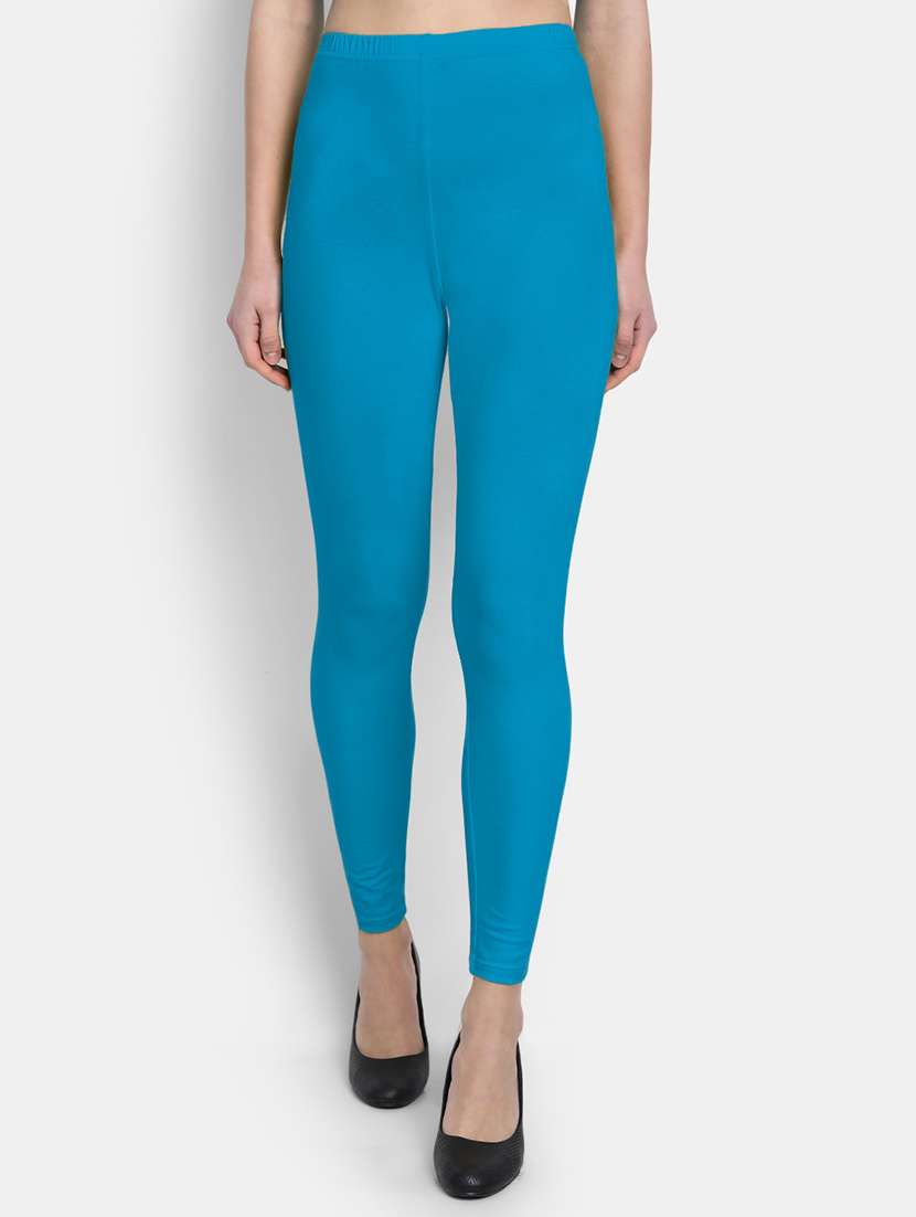 women solid mid rise legging