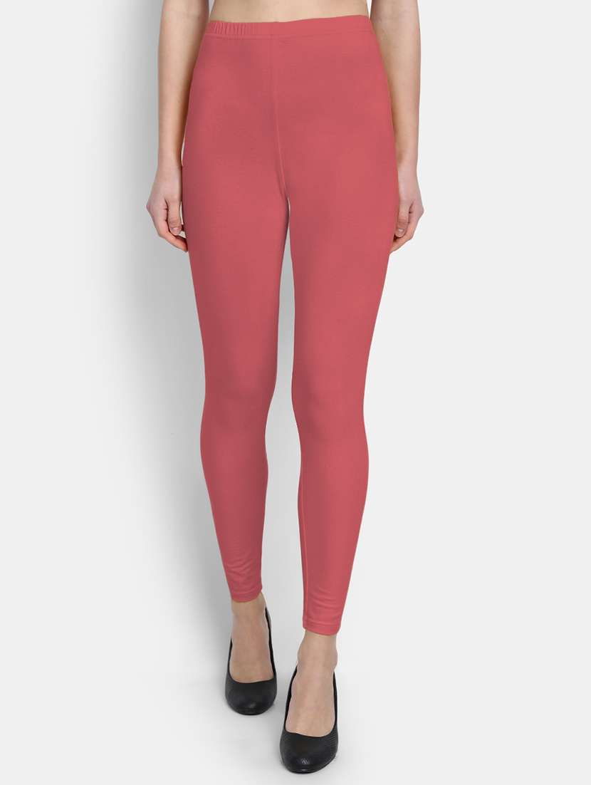 women solid mid rise legging