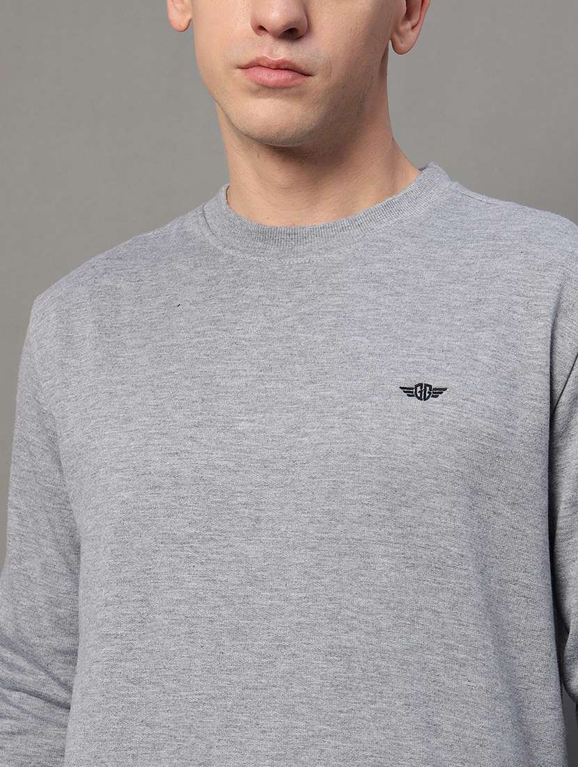 men solid long sleeve regular fit sweatshirt - 22358232 -  Standard Image - 3