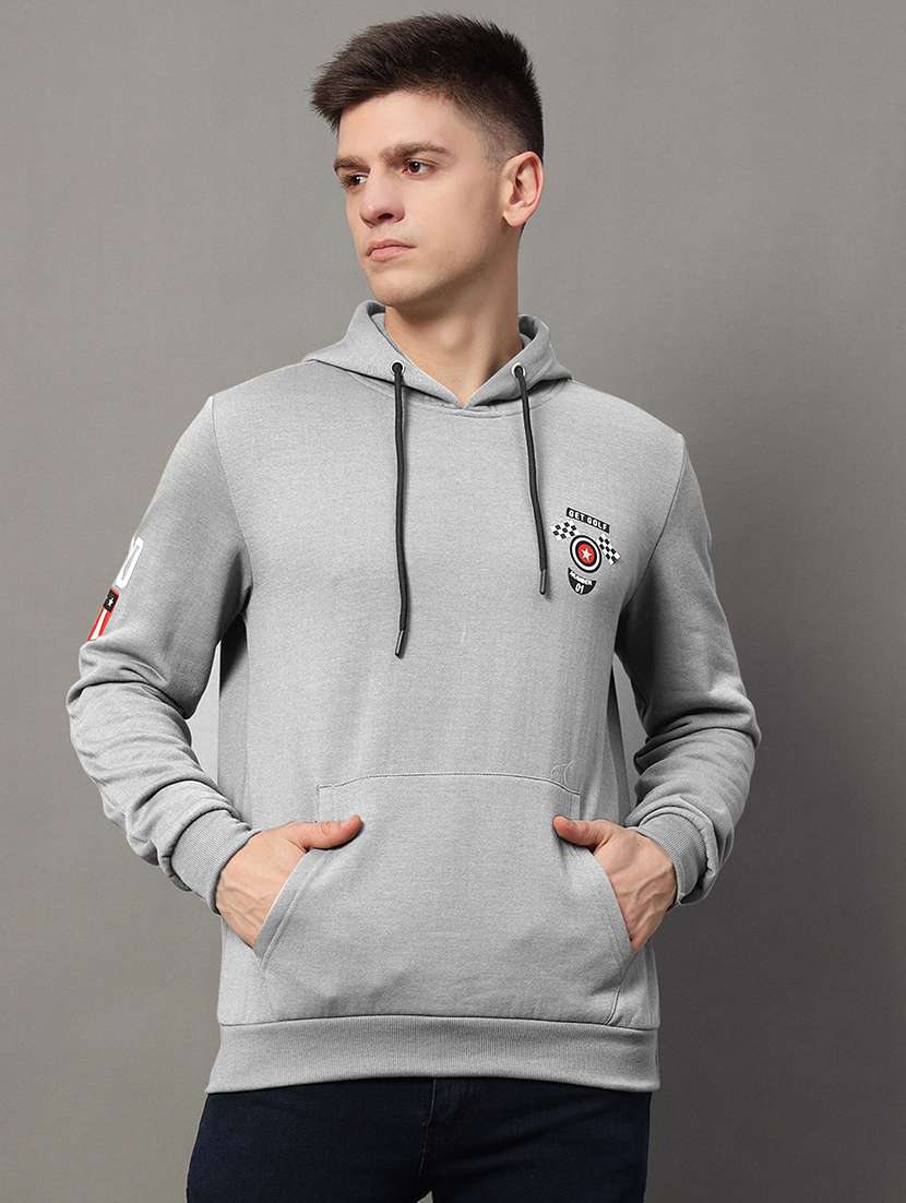 men solid long sleeve regular fit sweatshirt