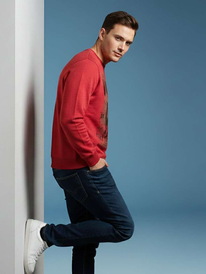 men printed long sleeve regular fit sweatshirt - 22358279 -  Standard Image - 3