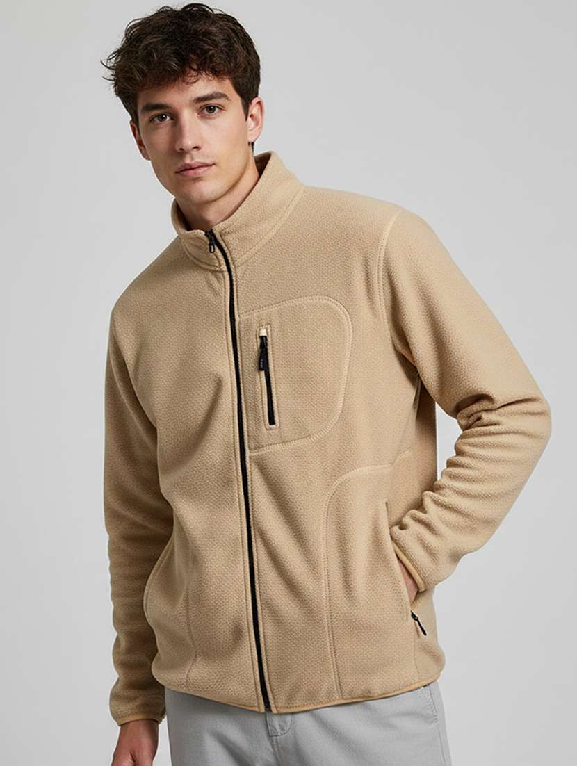 men solid long sleeve regular fit sweatshirt