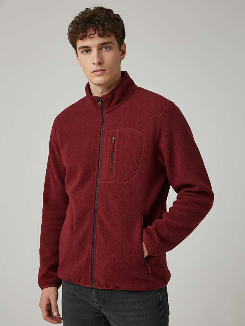 men solid long sleeve regular fit sweatshirt