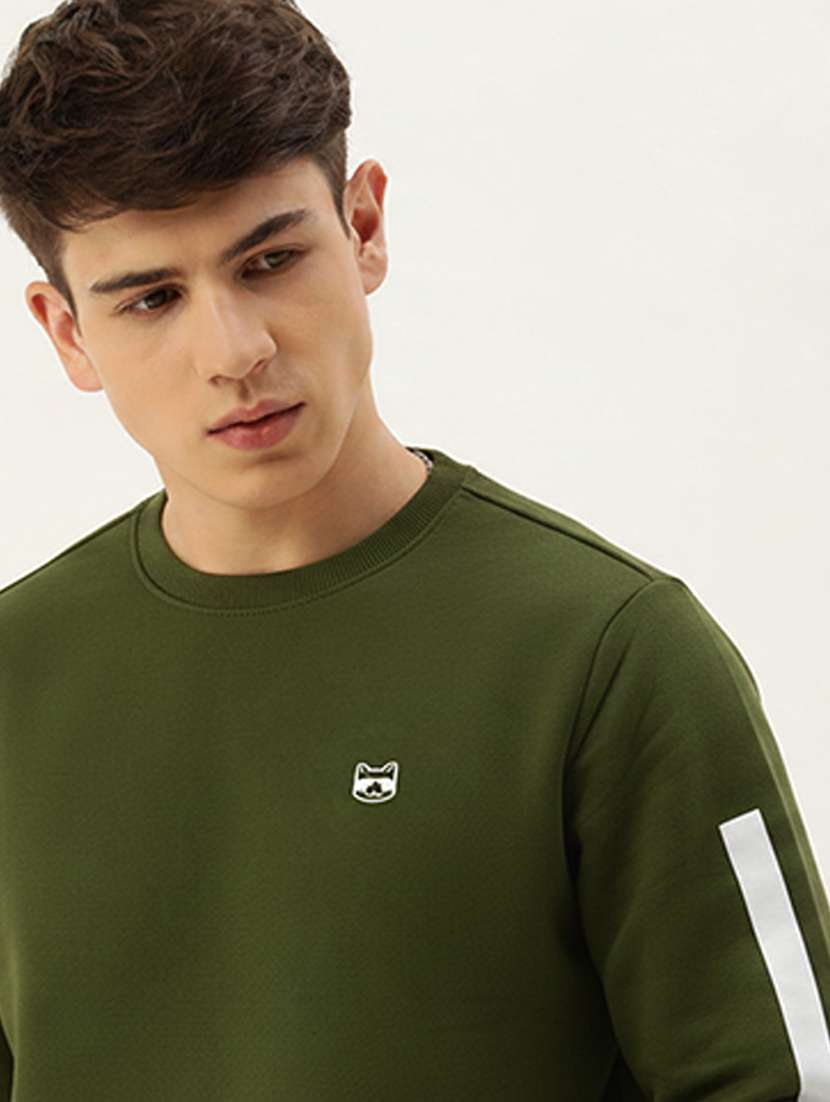 men taped long sleeve regular fit sweatshirt - 22358286 -  Standard Image - 3