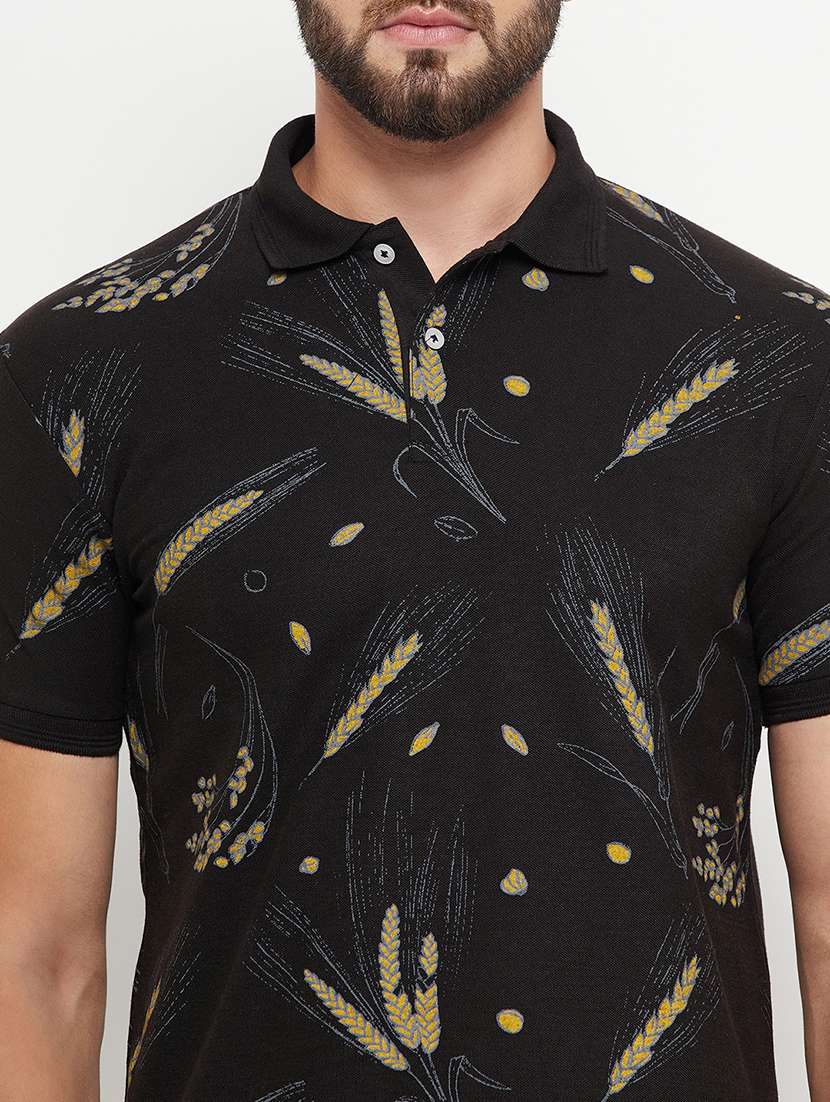 men printed short sleeve regular fit polo t-shirt - 22358545 -  Standard Image - 3