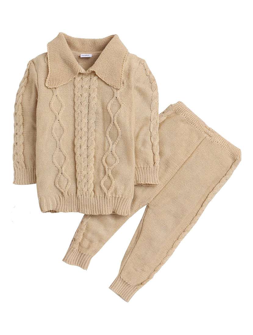 kids self designed winter wear full length set