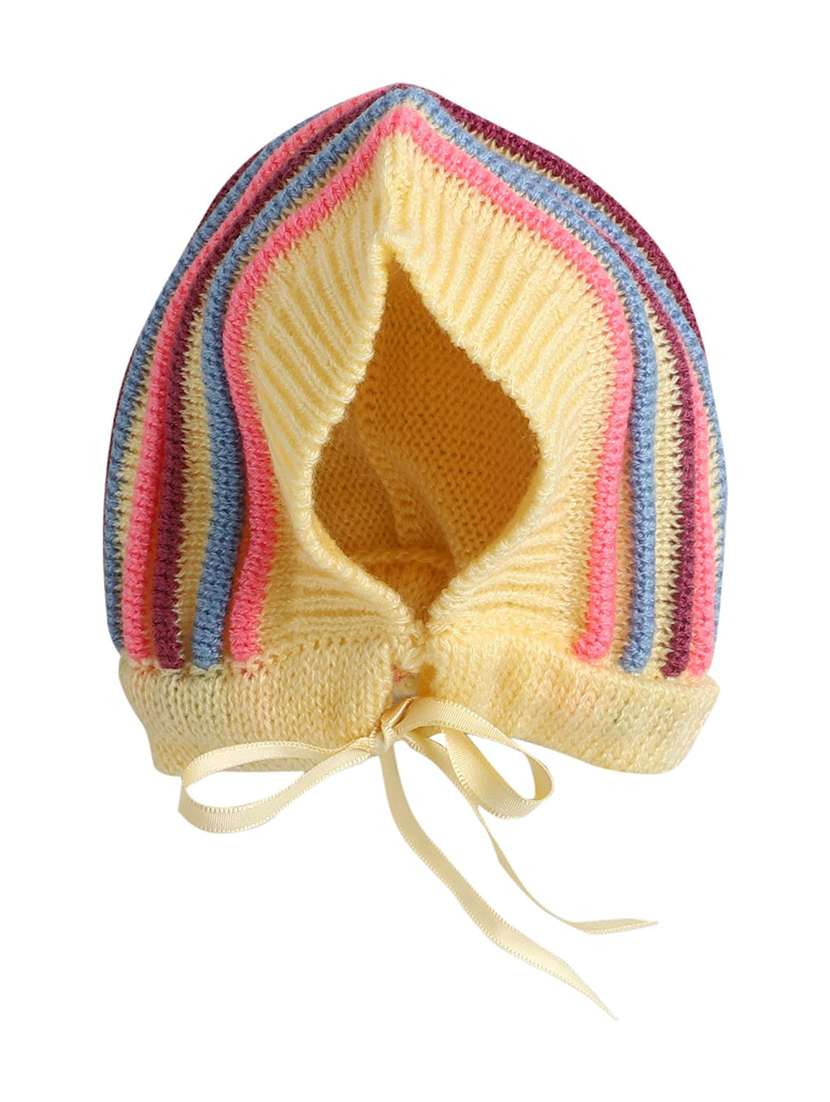 kids striped cardigan with woolen socks & cap - 22358634 -  Standard Image - 3