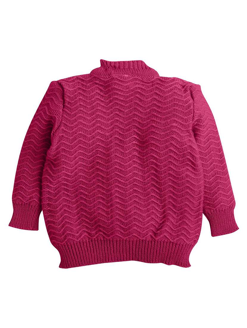 kids solid cardigan with woolen socks & cap - 22358636 -  Standard Image - 3