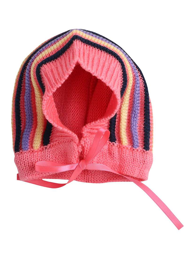 kids striped cardigan with woolen socks & cap - 22358644 -  Standard Image - 3