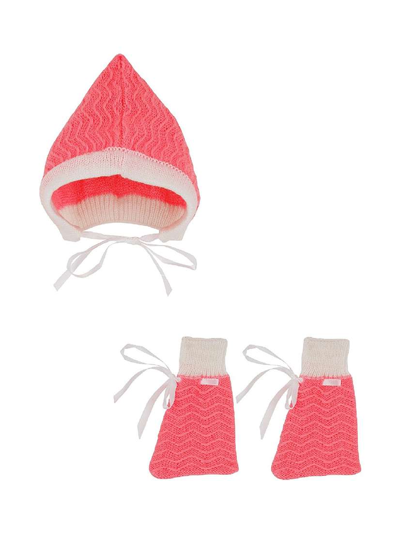 kids self design cardigan with woolen socks & cap - 22358649 -  Standard Image - 3