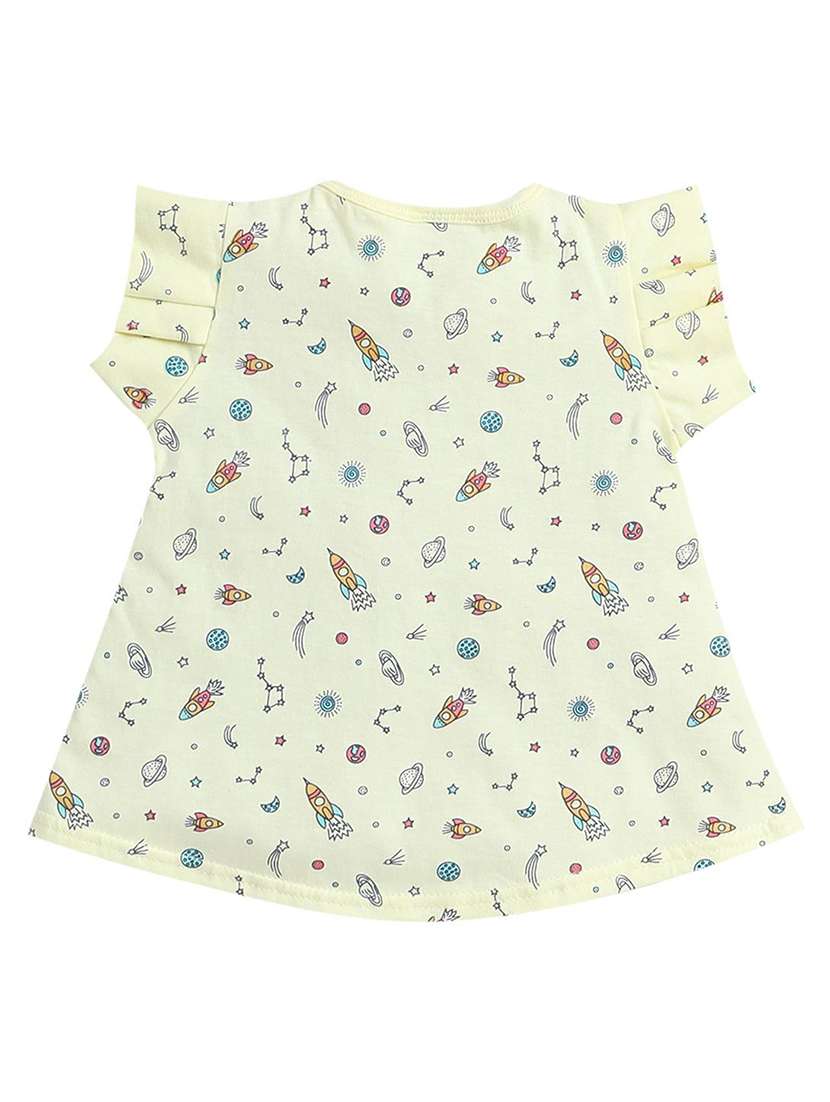 girls printed cap sleeve full length co-ord set - 22358663 -  Standard Image - 3