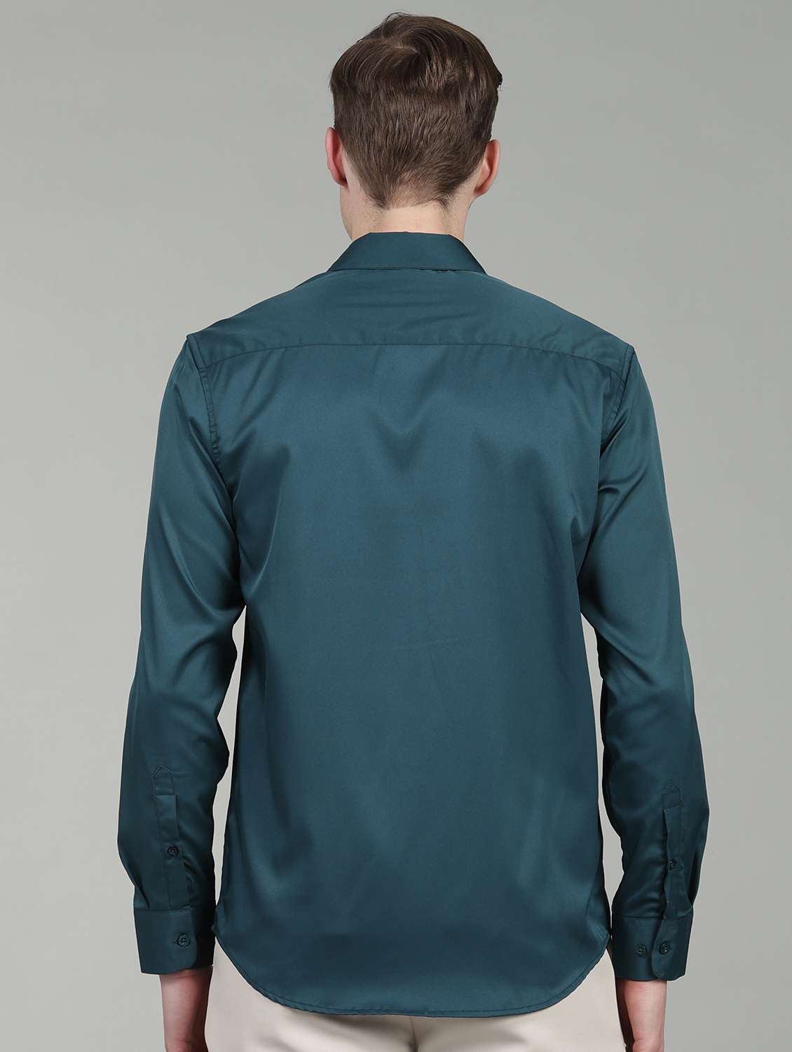 men solid long sleeve regular fit casual shirt - 22358672 -  Standard Image - 3