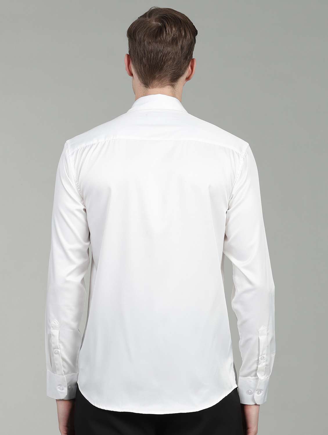 men solid long sleeve regular fit casual shirt - 22358675 -  Standard Image - 3