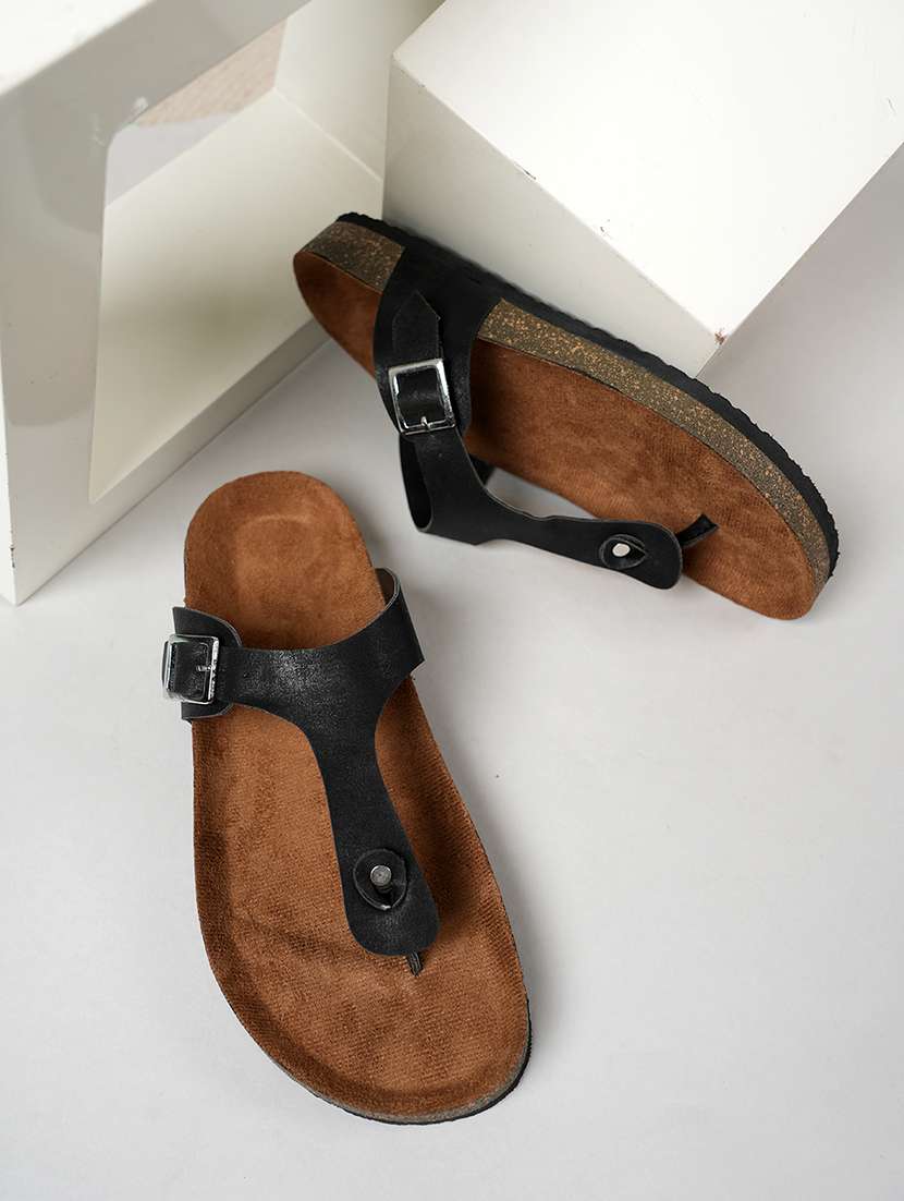 women solid slip on sandals