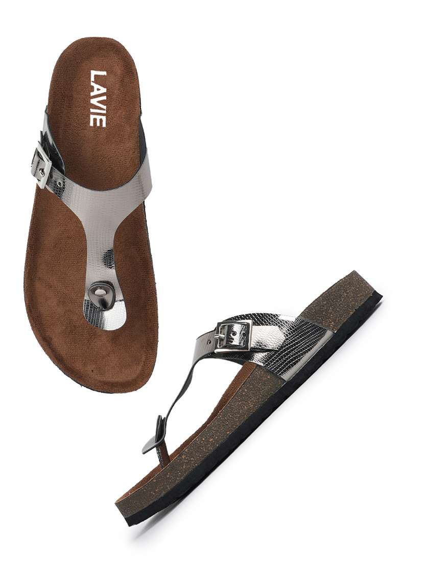 women solid slip on sandals - 22358819 -  Standard Image - 3