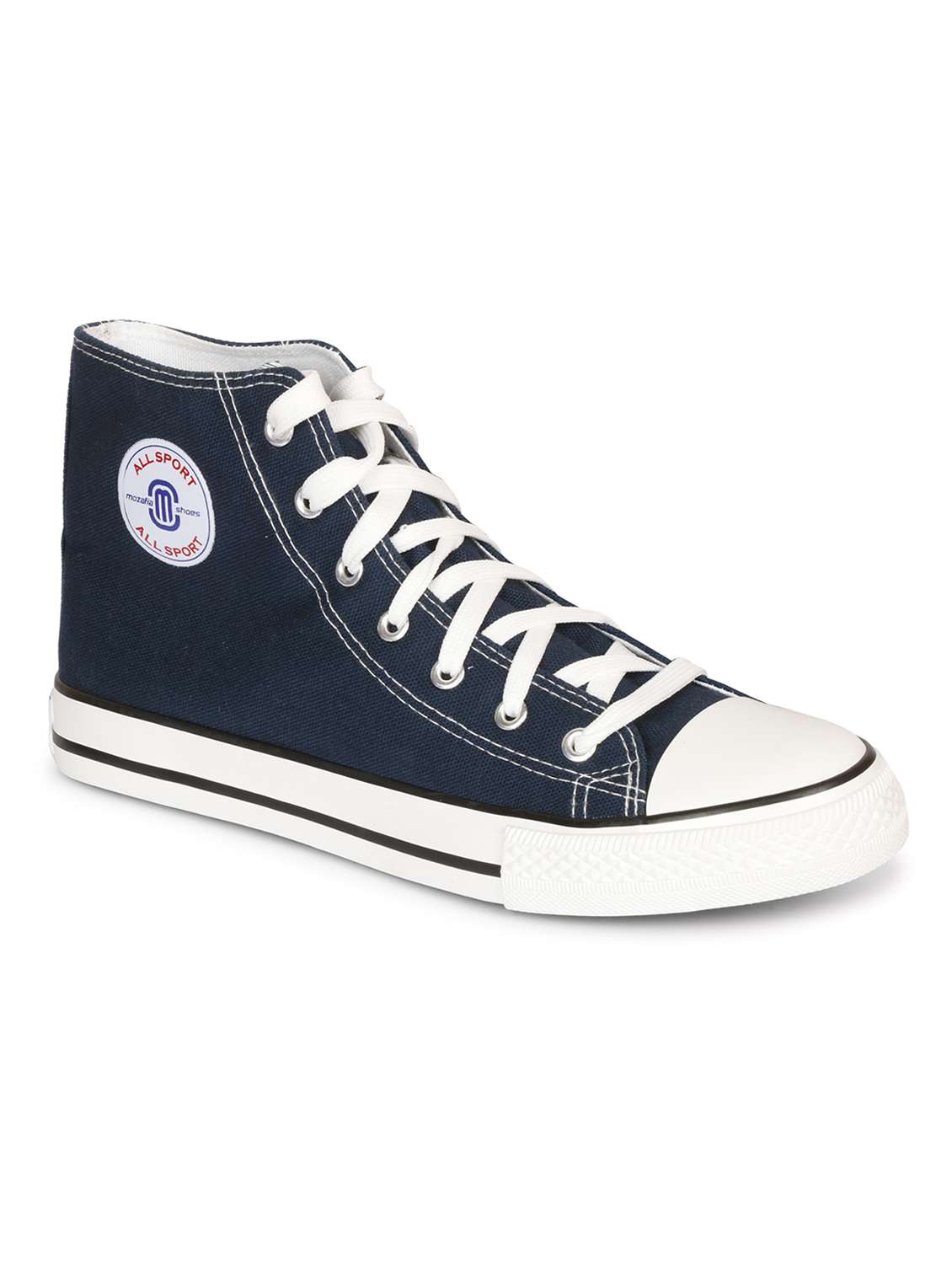 men solid lace up high ankle sneaker