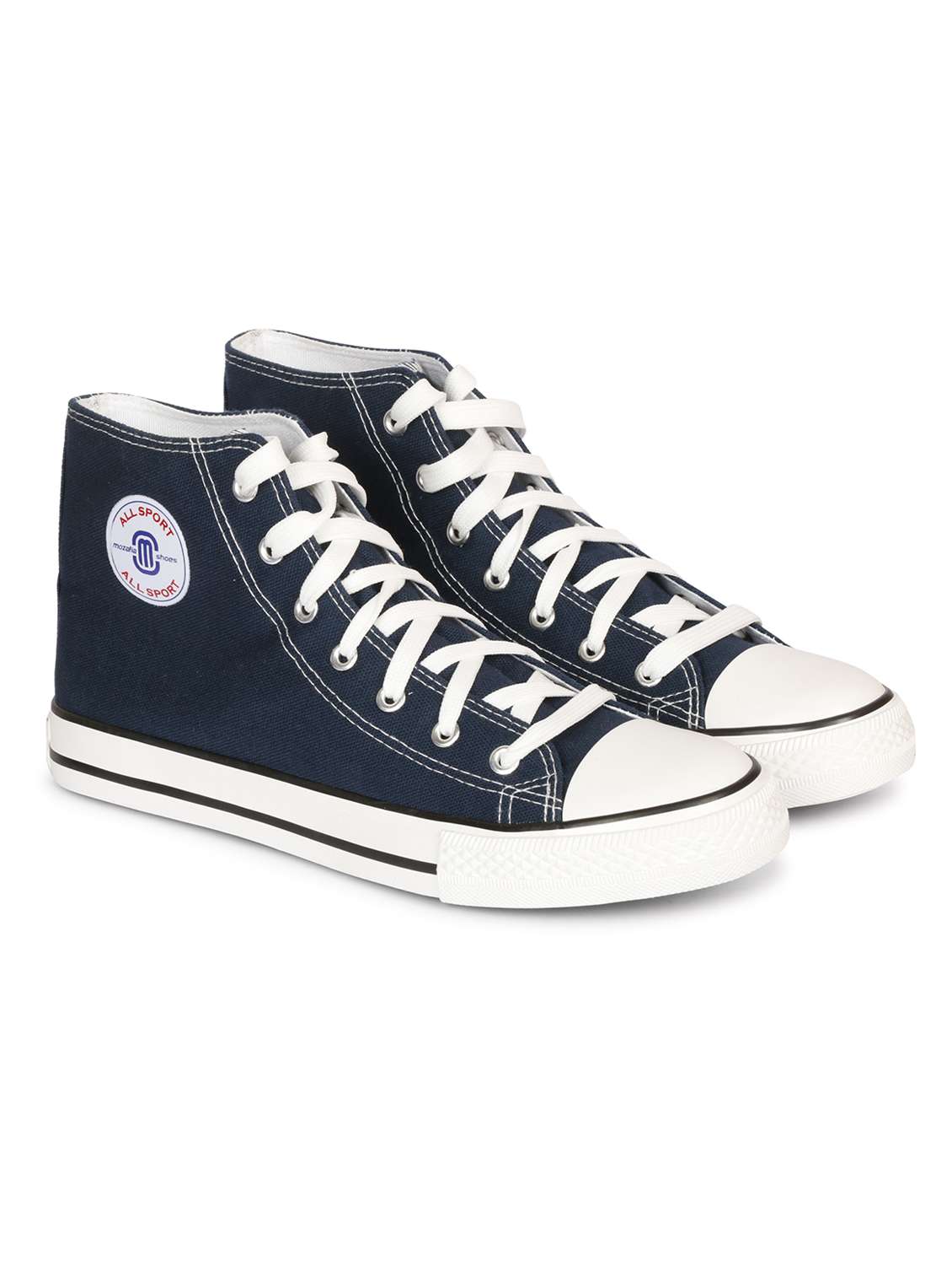 men solid lace up high ankle sneaker - 22358831 -  Standard Image - 3