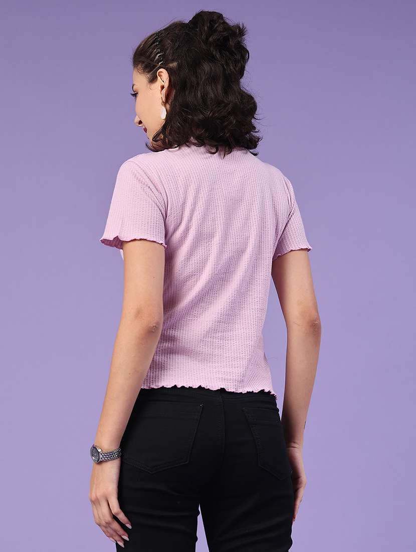 women self design short sleeve top  - 22358864 -  Standard Image - 3