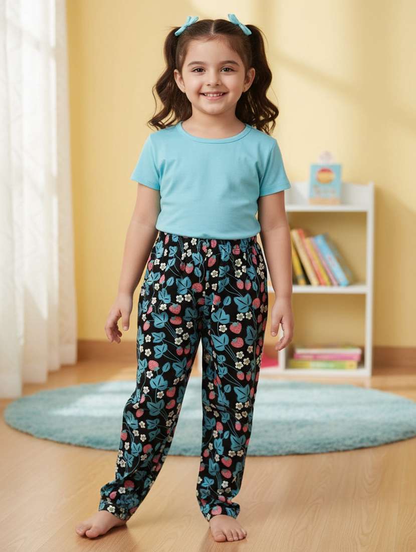 black cotton blend palazzo trouser