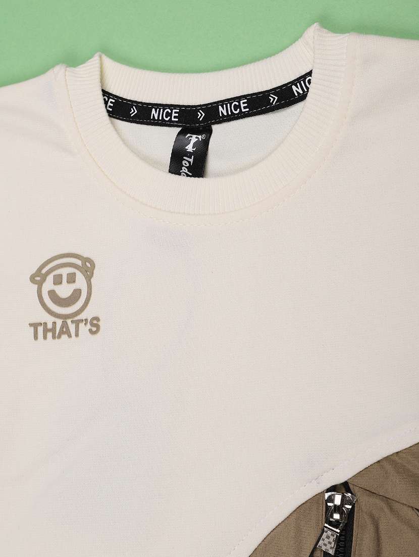 boys solid round neck t-shirt and shorts set - 22358980 -  Standard Image - 3