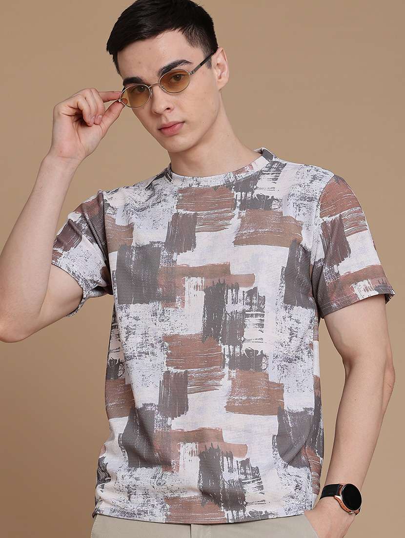 men printed short sleeve regular fit t-shirt